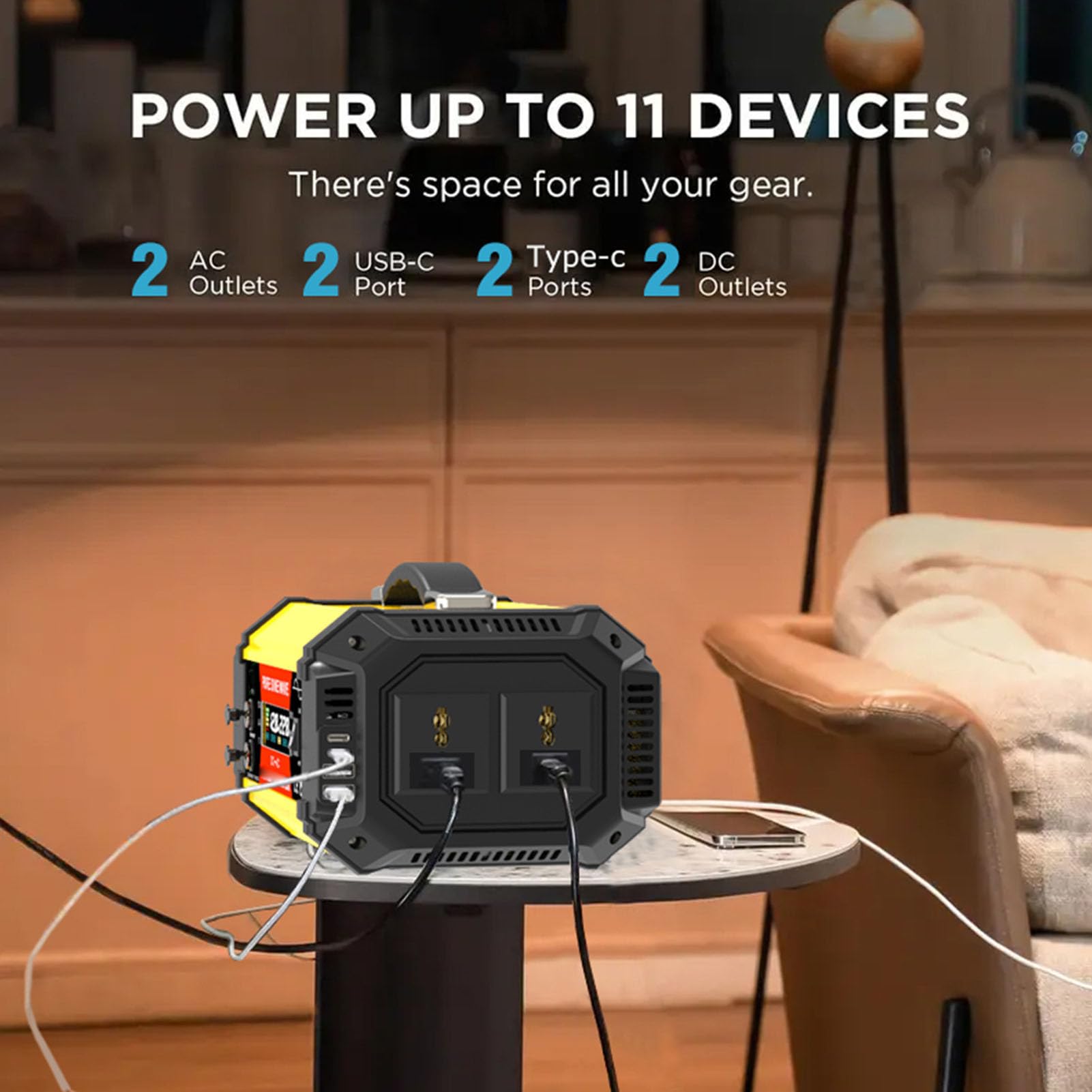 Convertitore Portatile da CC 12 V a CA 220 V per Auto da 800 W con Display in Tempo Reale per la Ricarica di Dispositivi Elettronici su Veicoli Stradali per Viaggi Ed Emergenze