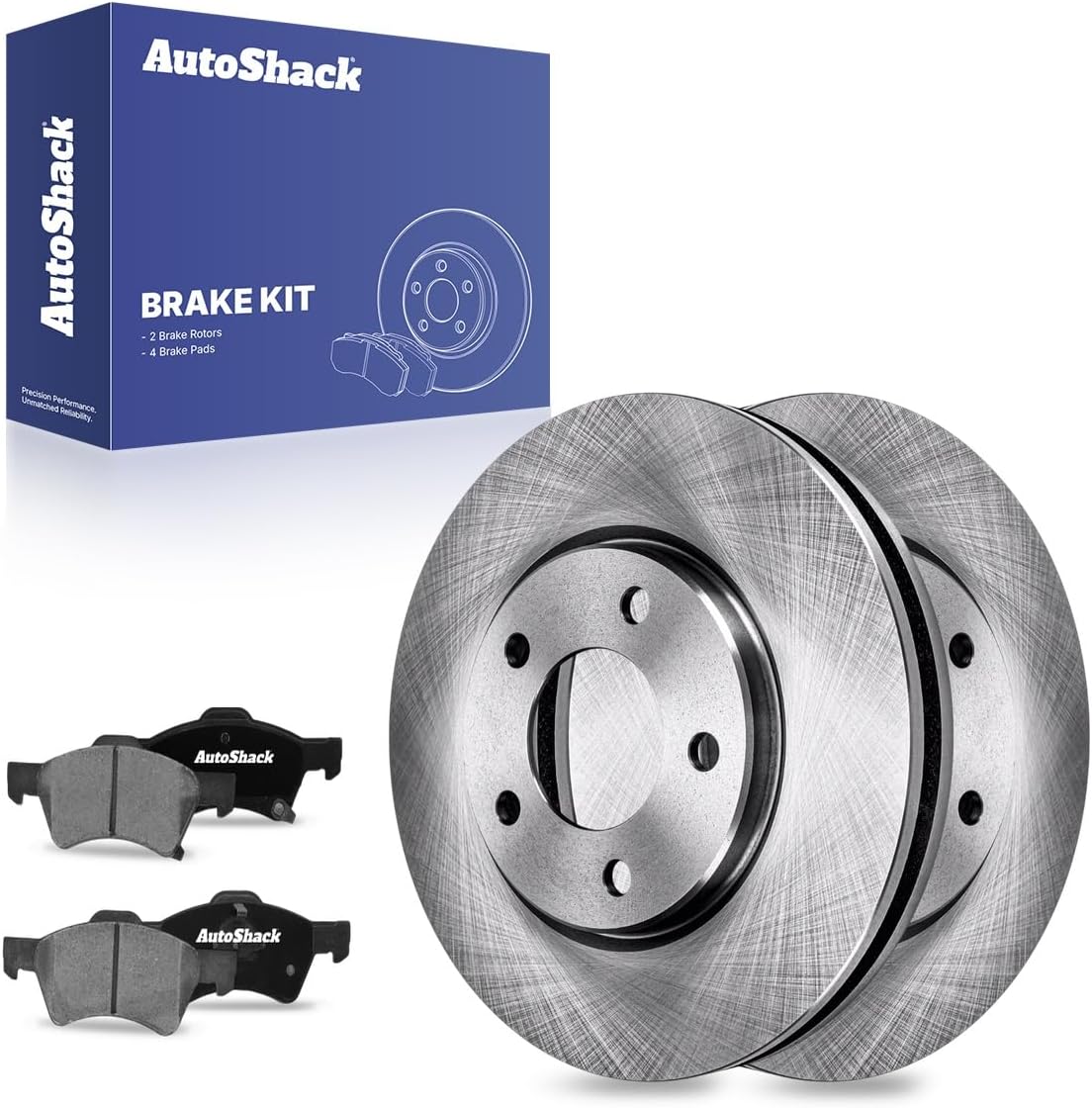 AutoShack Front Brake Rotors & Ceramic Pads for Dodge & Chrysler, Grand Caravan 2001-2007 Town & Country 2001-2007 Voyager 2003, FWD AWD L4 2.4L V6 3.3L 3.8L - 11.06" (280.9 mm), 5-Lug