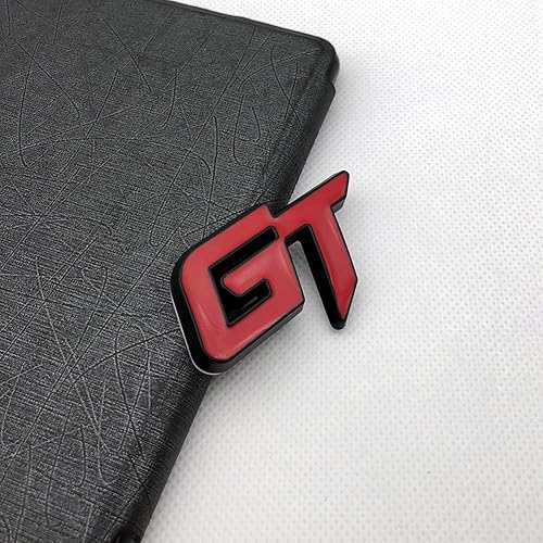 Miniatura 3 de Adhesivo de metal cromado con logotipo de GT para automóvil, insignia 3D de alta calidad, calcomanía deportiva de carreras de automóviles (negra y