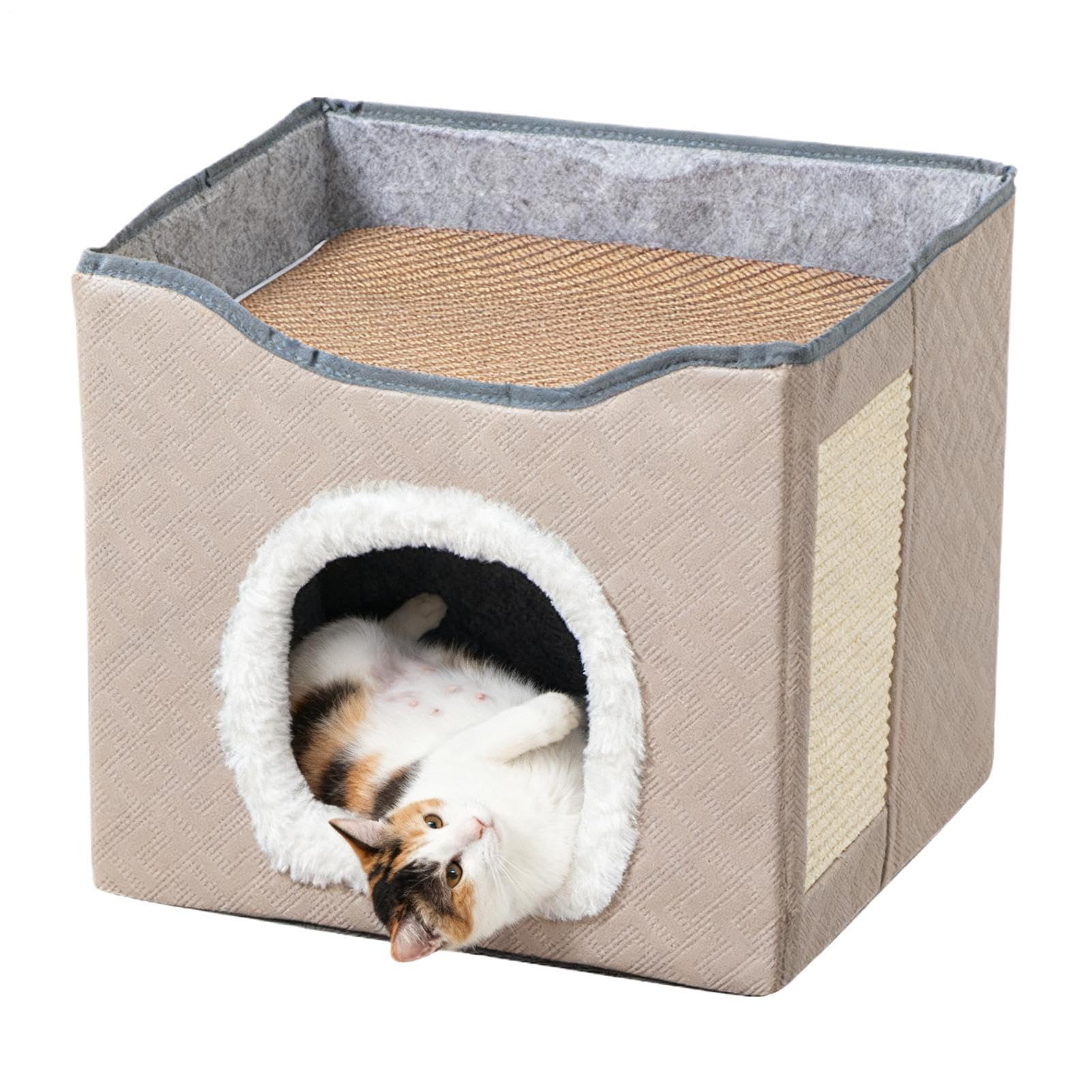 Niche pour chat pliable contre le vent du balcon et jardin