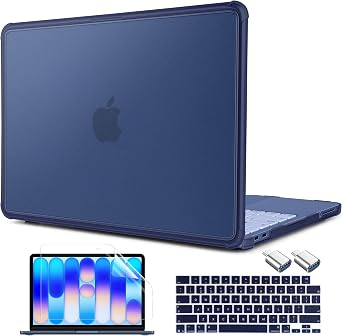 MEEgoodo for MacBook Neo 13 Inch Case 2026 Fit Model A3404 with Shockproof TPU Frame,Hard Shell Protective Cover, Anti-Fingerprint Matte Finish, Precise Cutouts, Laptop Case for MacBook Neo 13",Indigo
