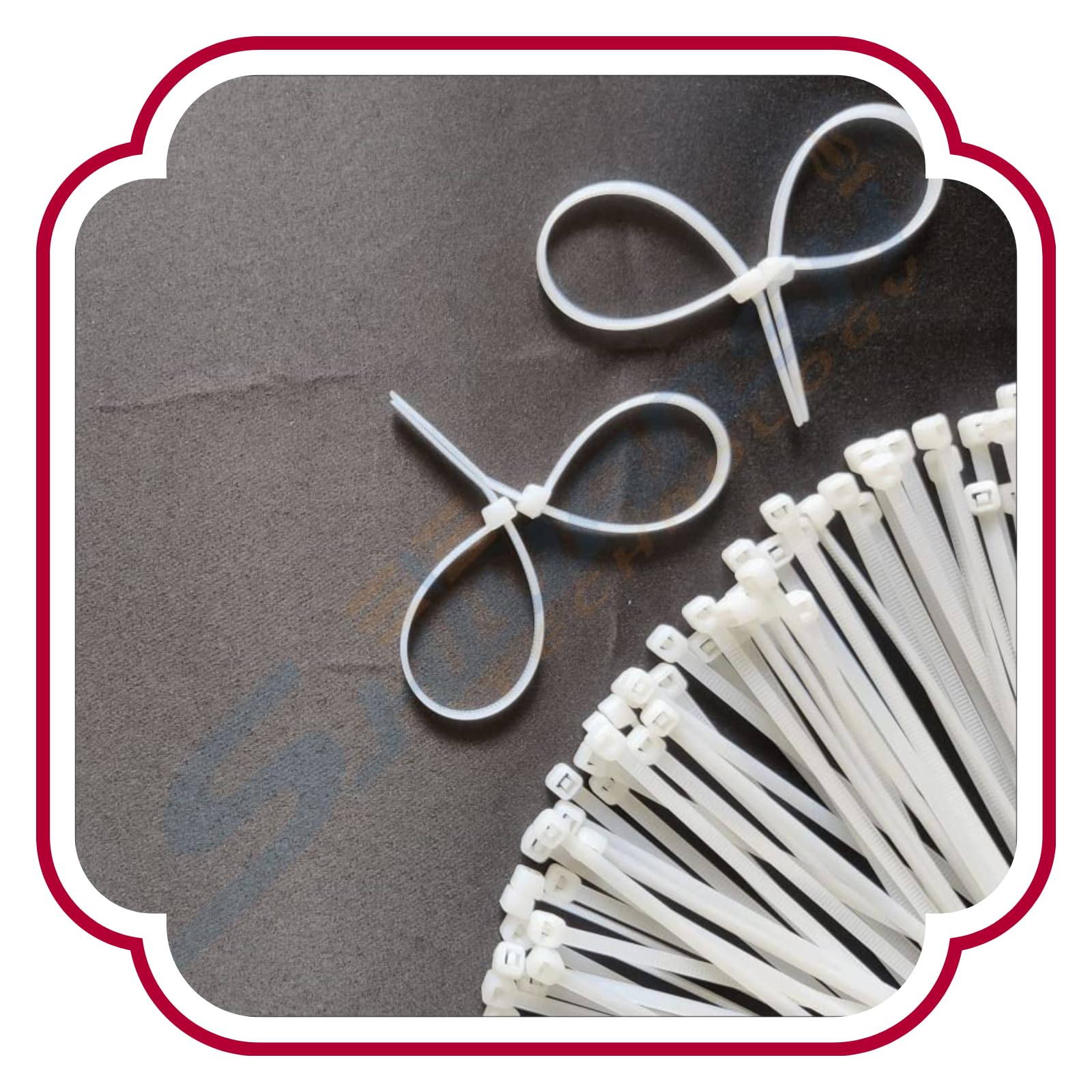 - SHIVANSH TECHNOLOGY® Cable Zip Ties,White(150 mm x2.5 mm,6"inch, Pcs 100) Multi-Purpose Self-Locking Nylon Teeth Grip Plastic Cable Ties Cord Management Ties for Home,Office,Garden,Workshop