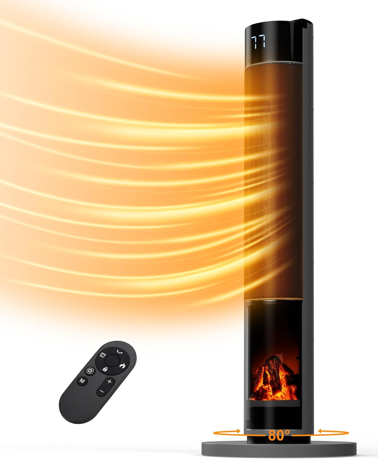 Space Heater, Heaters for Indoor Use,1500W Electric Ceramic