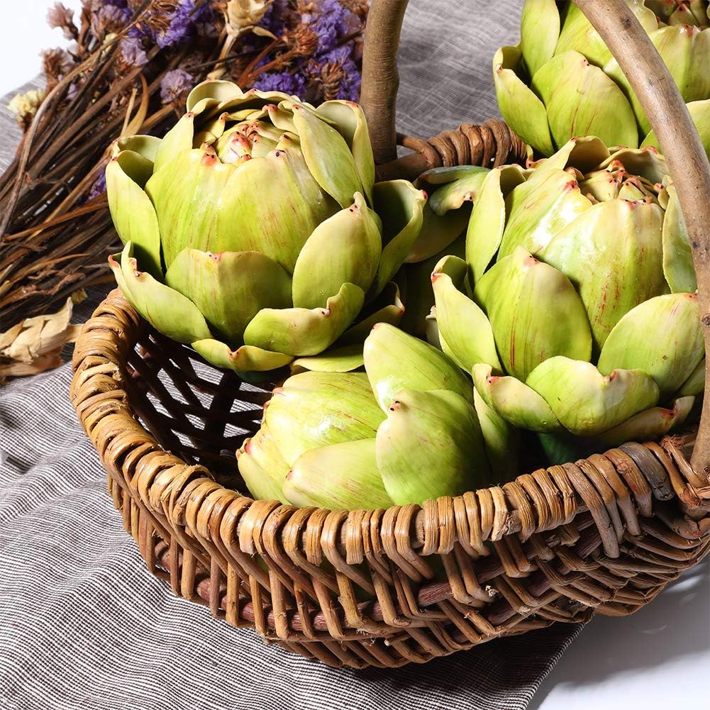 Onlove Large Green Artificial Artichoke Vegetables Fake Artichoke for Home Decor (4) - Image 5