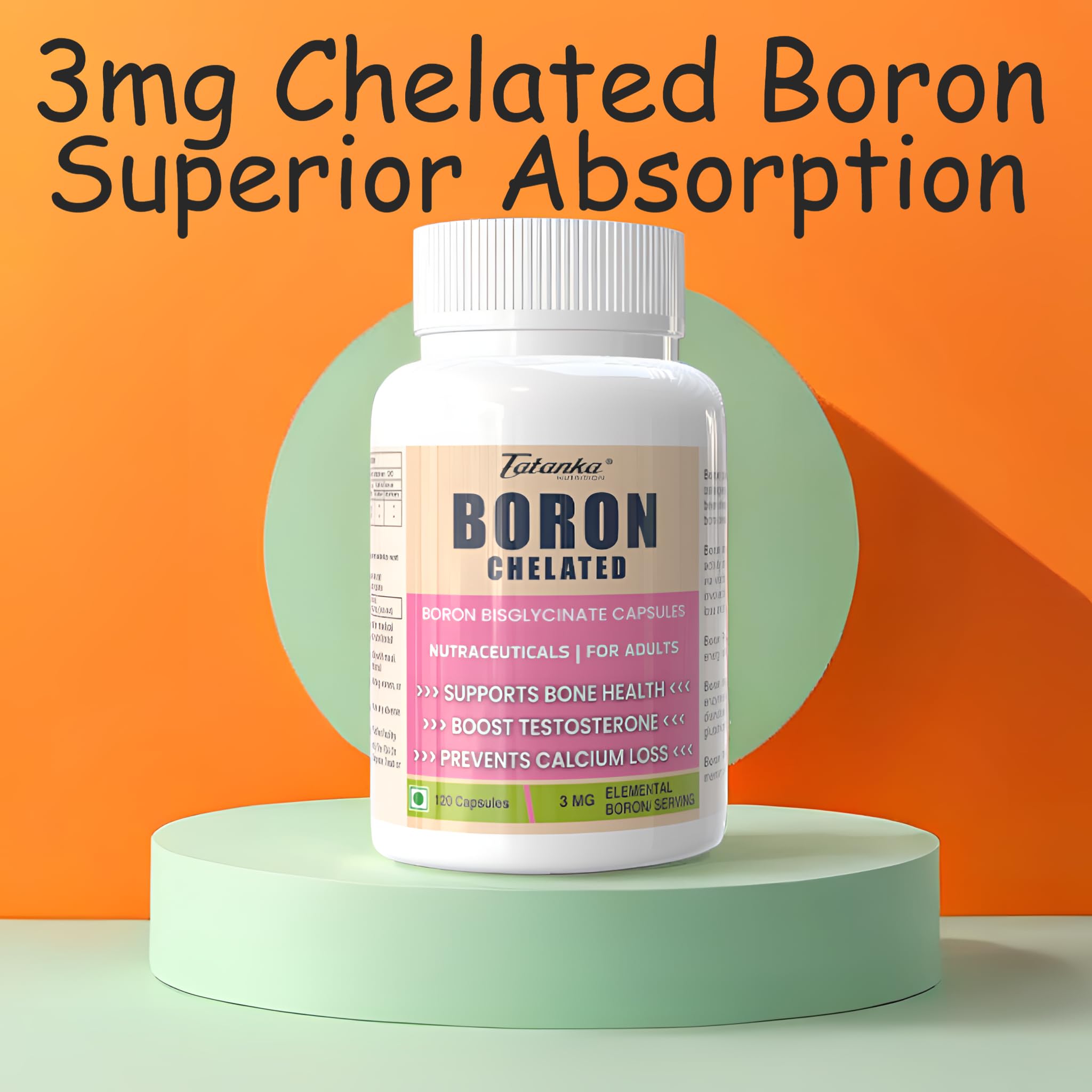 TATANKA NUTRITION Chelated Boron Bisglycinate 3mg | High Absorption Vegetarian Capsules | Supports Bone Health & Prevents Calcium Loss | 120 Servings 4