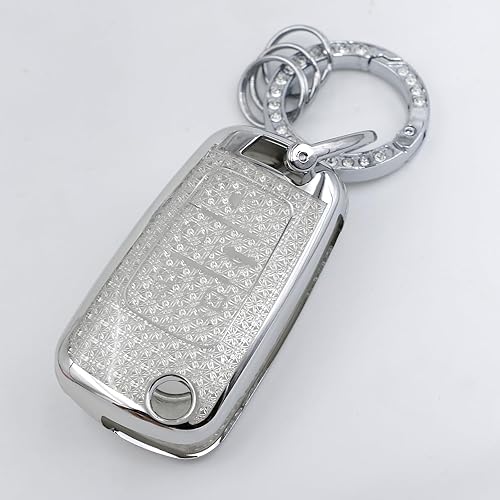 Miniatura 6 de Funda compatible con Buick Encore Chevy Chevrolet Camaro Equinox Impala Sonic Terrain 4 botones, gris, blanco