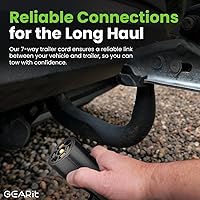 Vista 7 de GEARit - Cable de enchufe en línea para remolque de 7 vías (16 pies) con caja de conexiones de 7 salidas - Arnés de cableado resistente a