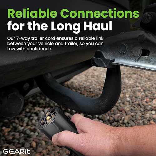 Miniatura 7 de GEARit Cable de enchufe para remolque de 7 vías en línea (8 pies) con caja de conexiones de 7 salidas - Arnés de cableado resistente a la intemperie