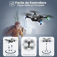 Wipkviey T26 Összecsukható Drón 1080P HD Kamerával - Kezdőknek FPV Élő Képátvitellel, 2 Akkumulátorral és Hordtáskával, Egyérintéses Fel- és 3