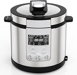 GIHETKUT 14-in-1 Electric Pressure Cooker, 6.3 Quart Multi Cooker, Rice Slow Cooker with Knob, Steamer, Sauté, Yogurt Make...
