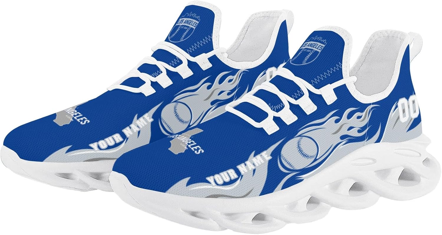 Custom Baseball Flex Control Sneakers Personalized Fan Men's Breathable Name Number Gift Workout Athletic Gym Slip-on Shoes