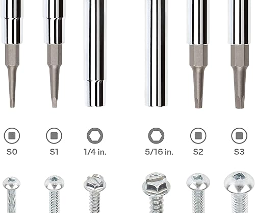 Miniatura 39 de TEKTON 6 en 1 Phillips/Slotted Multi-Bit Driver (#1 x 3/16 in., #2 x 1/4 in., Rojo) DMS18010 Establecer,Negro -,Rojo