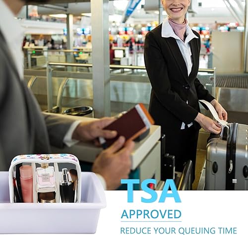 Miniatura 5 de Bolsa de maquillaje con espejo, bolsa organizadora de maquillaje transparente, bolsa de cosméticos de viaje portátil impermeable para artículos de