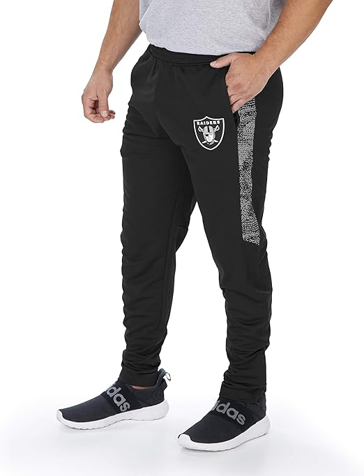 Zubaz NFL Las Vegas Raiders Men's Track Pant with Static Half Panels