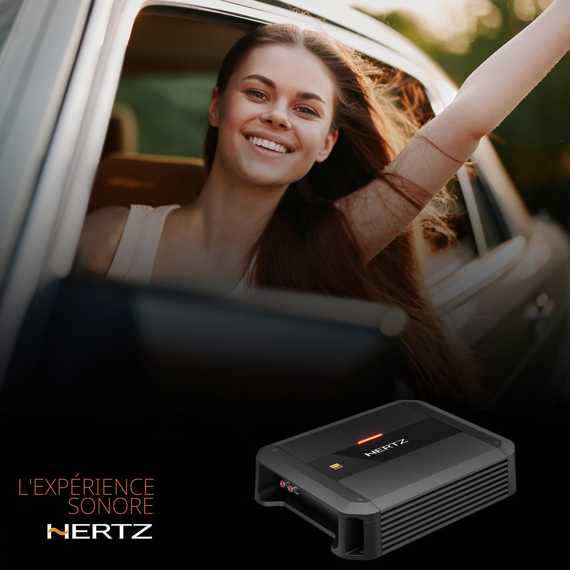 Hertz Dieci Power DP 2.200 – Amplificateur stéréo 2 canaux Classe AB, 2x130W @ 2 Ohm, idéal en stéréo ou pour subwoofer en mono | Classe AB, THD 0,01 %, S/N 100 dB, crossover réglable, entrées haut et bas, bass boost réglable
