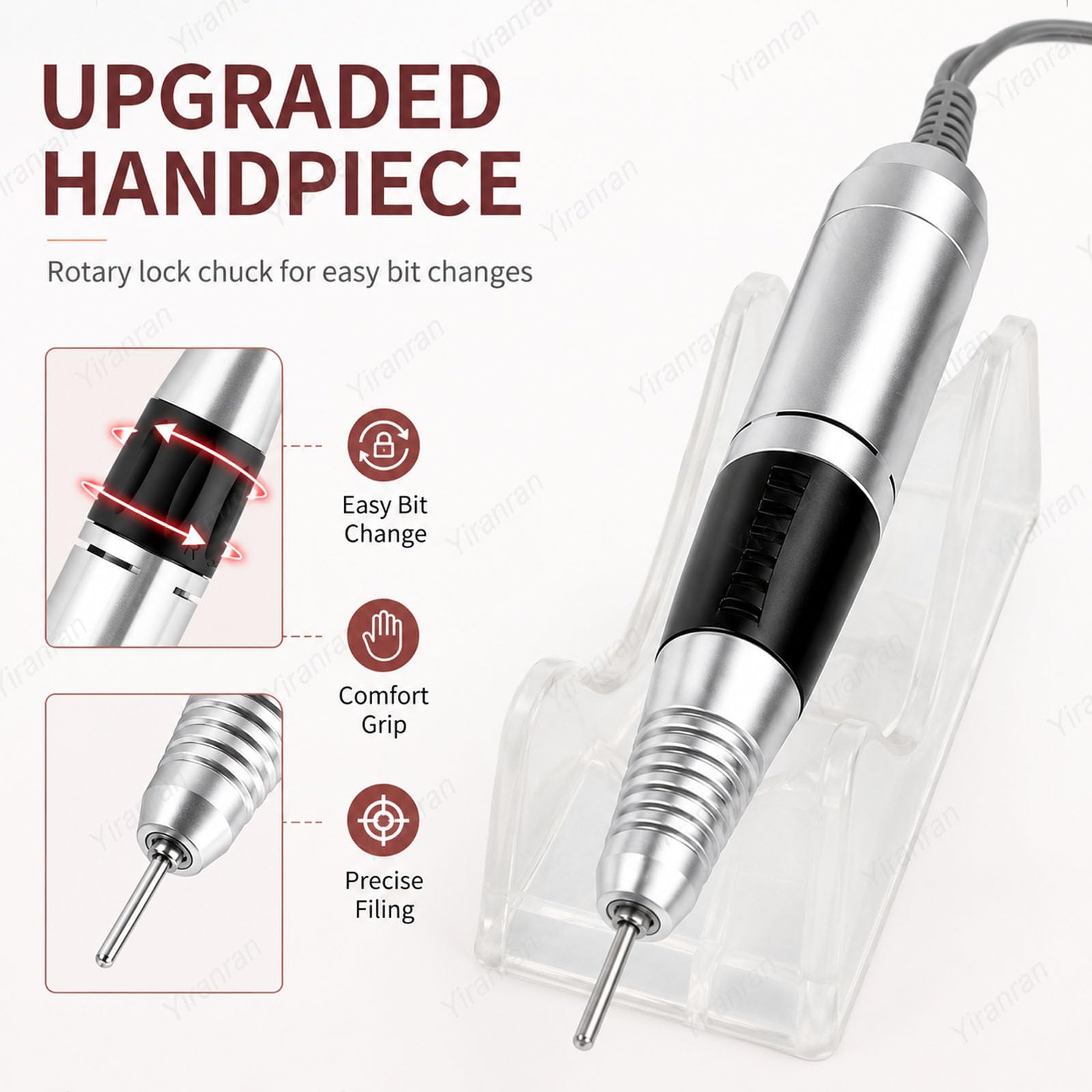 Máquina Perforadora de uñas de 300-35000 RPM, Kit de Taladro para manicura y pedicura, Fresa para Quitar el Esmalte de uñas, Herramientas para manicura y pedicura, para uñas acrílicas, de Gel
