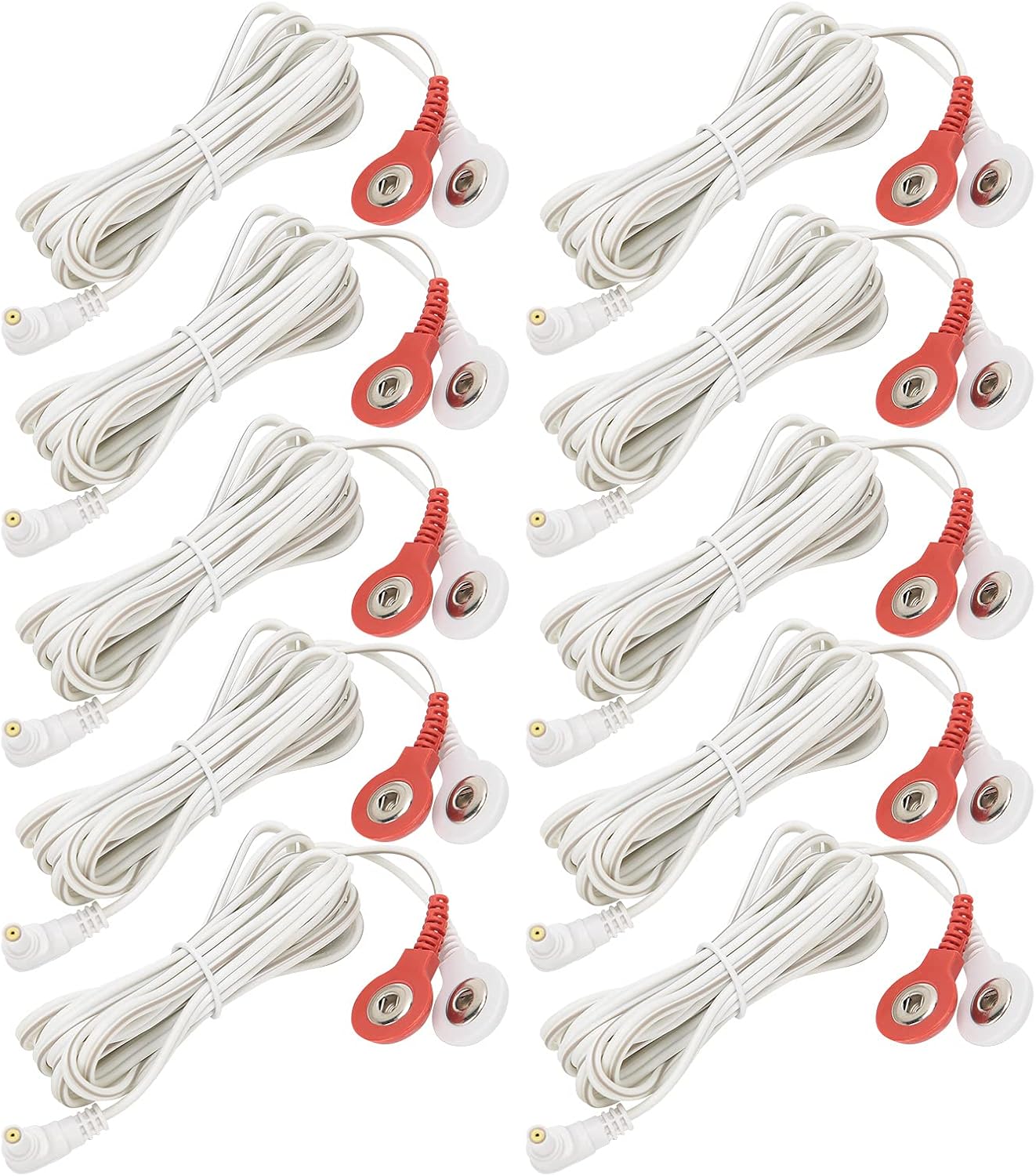 Tens leads Wires, Electrode Wires 2‑in‑1 Button Type Electrodes leads