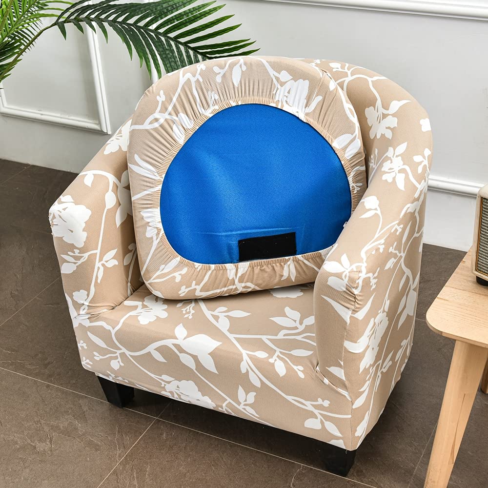 Highdi Copripoltrona Chesterfield Elasticizzato - 2 Pezzi Con Linee Bianche - Rivestimento Universale Lavabile Per Poltrona 1 Posto