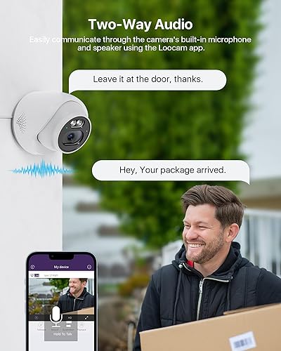 Miniatura 3 de Loocam Sistema de cámara de seguridad PoE 8CH 5MP NVR, 8 cámaras IP domo de 4MP con cable, sistema de cámara de vigilancia con cable, detección de