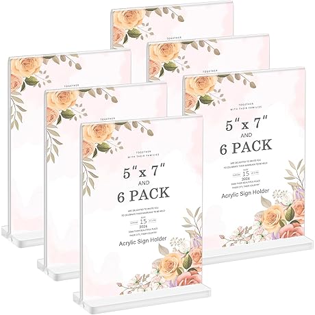 Acrylic Sign Holder - Your Clear Choice for Displaying 5x7 Pictures and Flyers