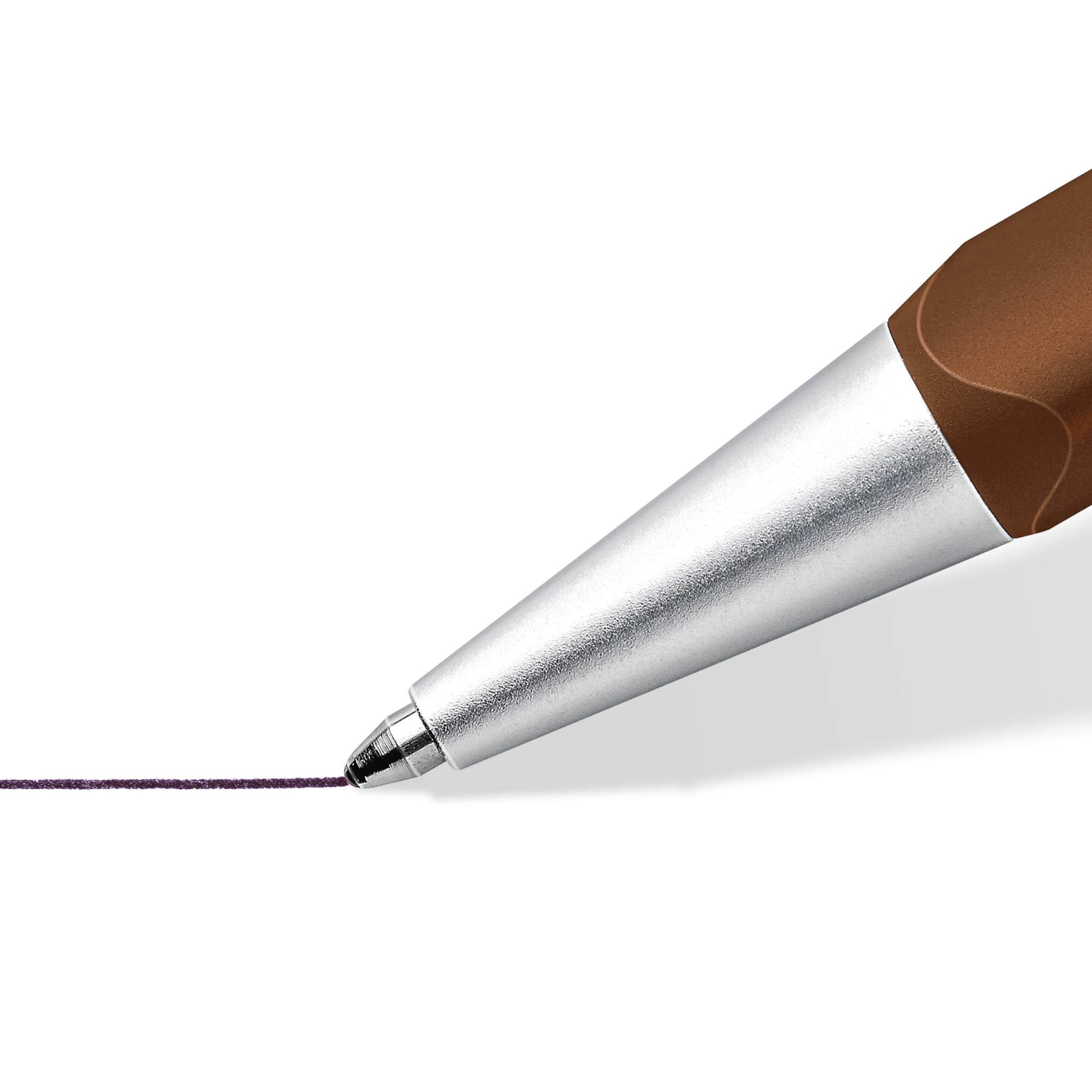 Staedtler TRX 440 TRX 7B-9 Ballpoint Pen (Ergonomic Triangular Shape, Matt,  Velvety Aluminium Surface, Metal Clip, Standard Large Refill, Stroke Width  B, Ink Colour Black) (440TRX7B-9ST) : Amazon.in: Office Products