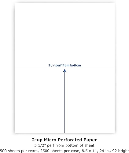 Miniatura 3 de PrintWorks Professional Papel perforado, 2500 hojas, 2 partes Perf