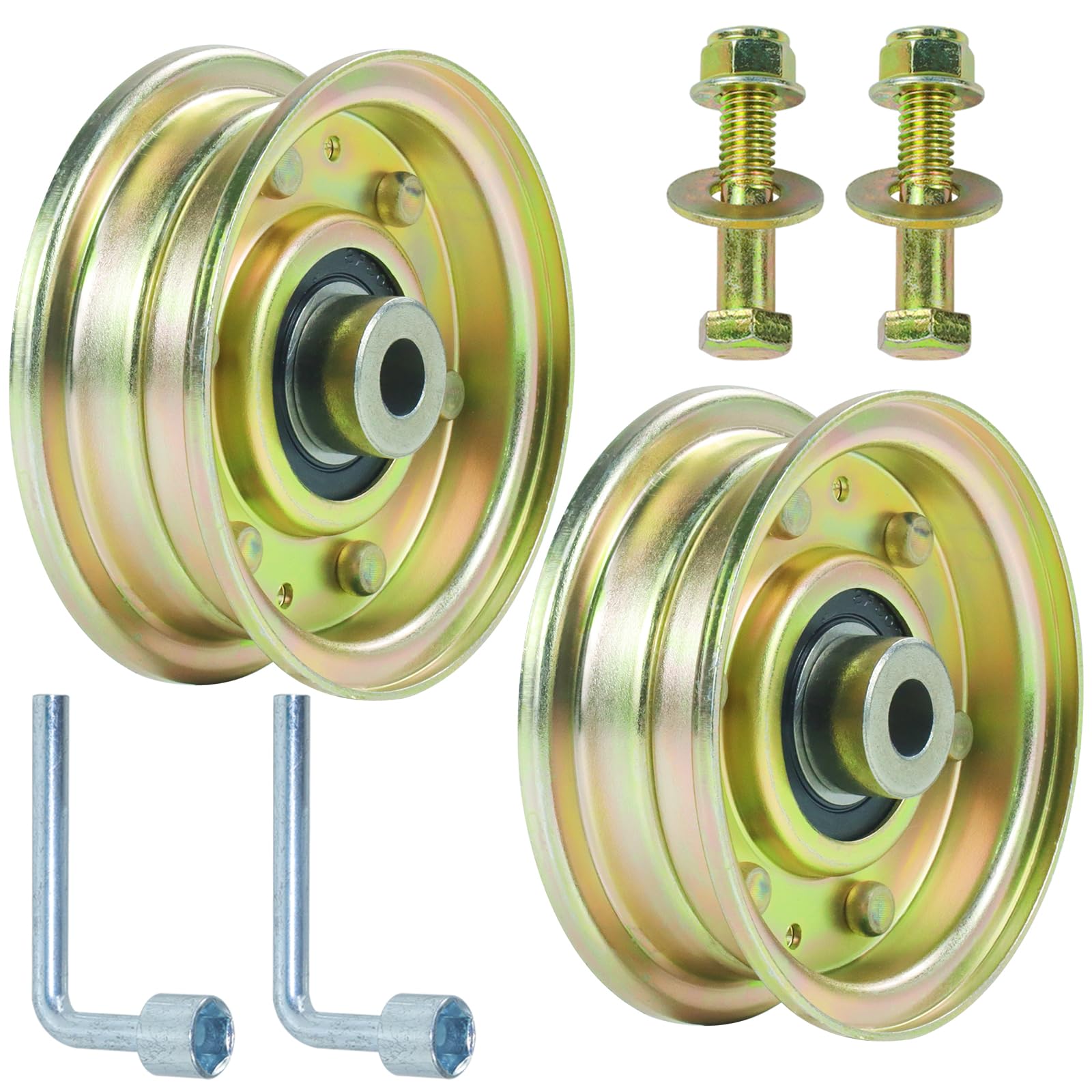NICHEFLAG 2 Pack 756-04224 Idler Pulley Replaces 75604224 MTD 756-0981, 756-0981A, 756-0981B, 112-3687, 300920, 956-0981 956-0981A for Cub Cadet