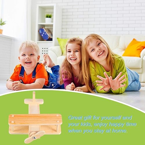 Miniatura 8 de Healifty Kit de rompecabezas de avión de madera, modelo mecánico, ensamblaje de aviones, juguete planeador de aeronaves, rompecabezas de bricolaje