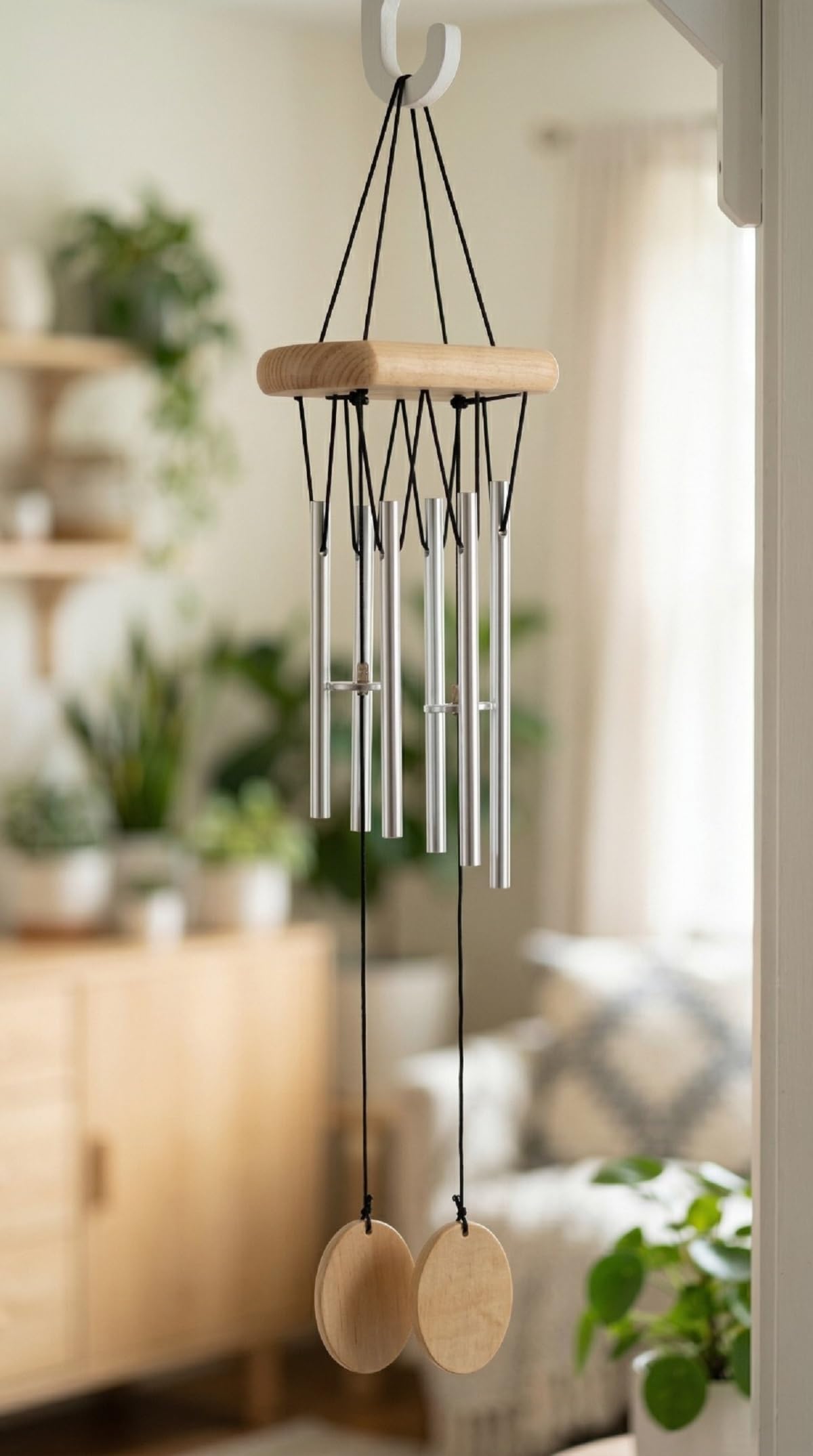 numeroastro Wind Chime for Positive Energy Hanging Bells for Home Decoration and Balcony Decor with Melody Sound (06 Pipes) (1 Pc)-image-43