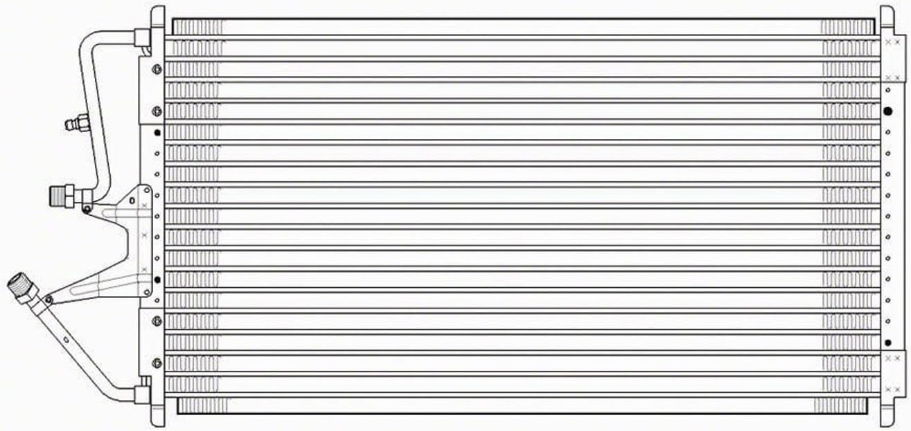 OE Replacement A/C Condenser CADILLAC ESCALADE 1994-1999 (Partslink GM3030158|GM3030160|GM3030164|GM3030168|GM3030169)