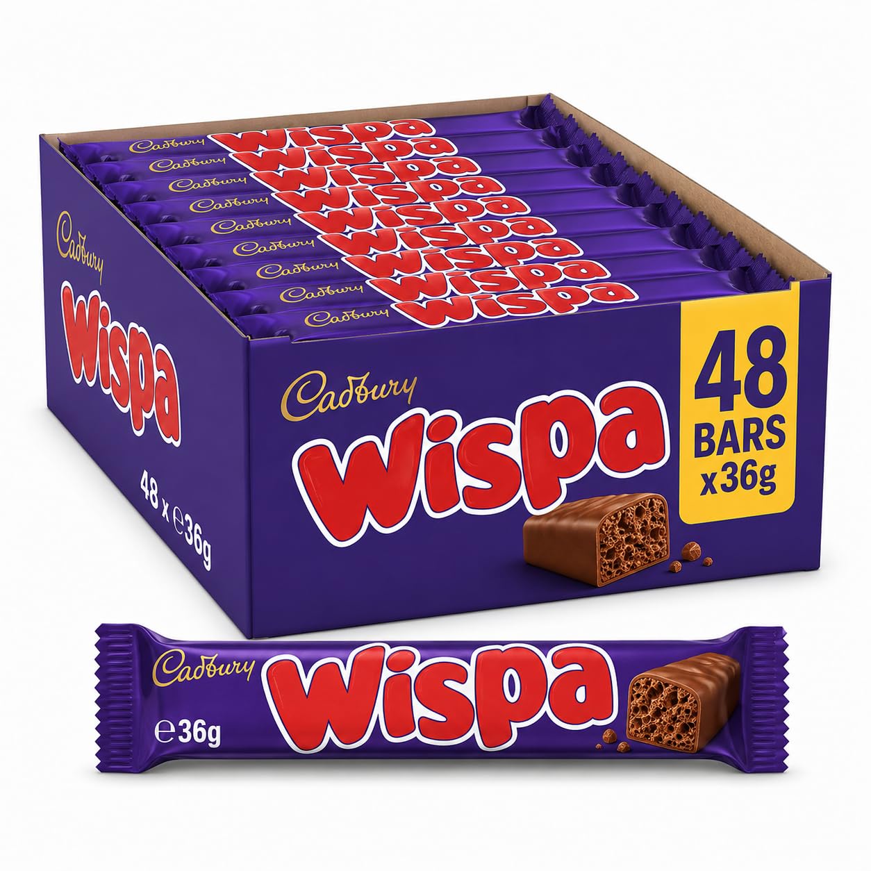 Cadbury Wispa Chocolate Bar (48x36g)