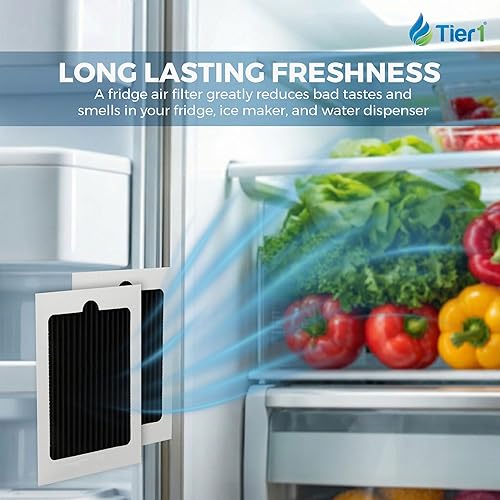 Miniatura 6 de Tier1 Combo de filtro de agua y aire para refrigerador RWF1031 WF2CB Reemplazo para PureSource2, EWF01, FC100, PAULTRA Filtro de nevera