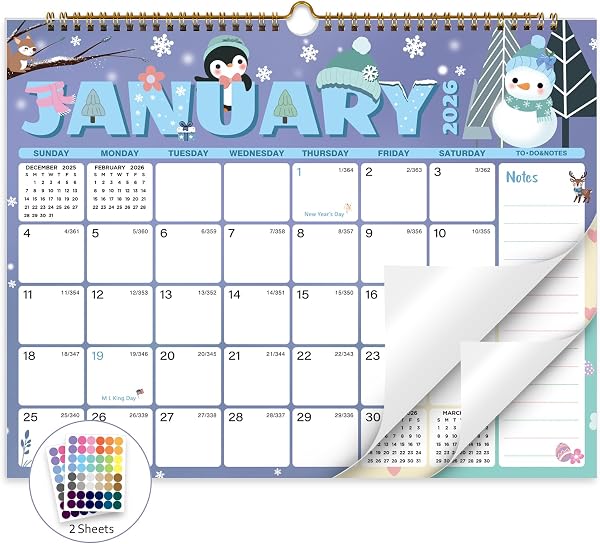 XISIDO Wall Calendar Julian Dates - 2