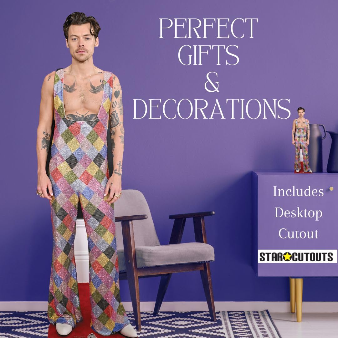 Star Cutouts Sagoma in cartone a grandezza naturale con mini stella di Harry Styles, salopette, CS1088