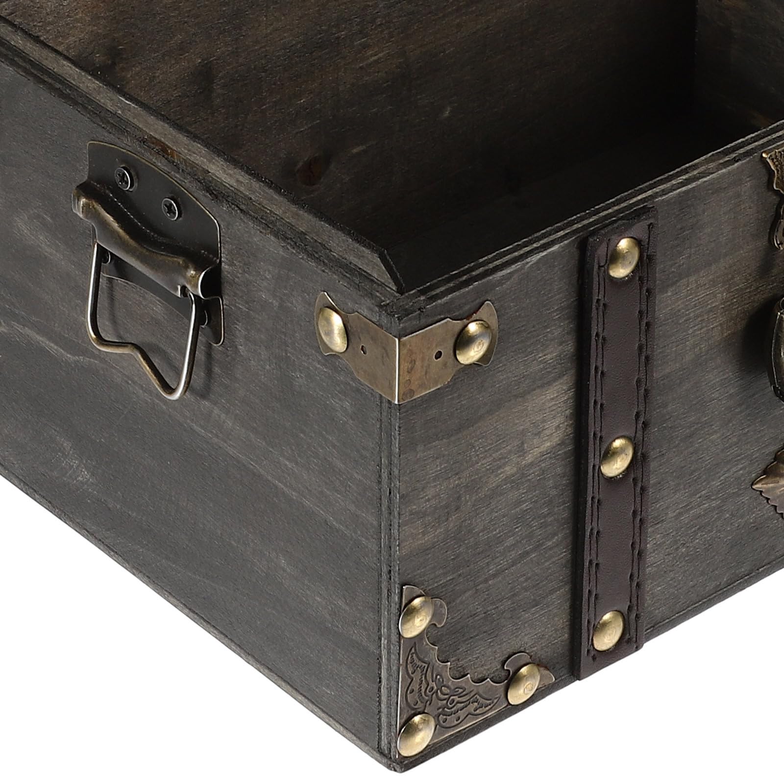 Beaupretty Holztruhe mit Schloss und Großem Fassungsvermögen Dekorative Piratenschatzkiste und Metall Multifunktionale Aufbewahrungsbox für Schmuck und Bücher
