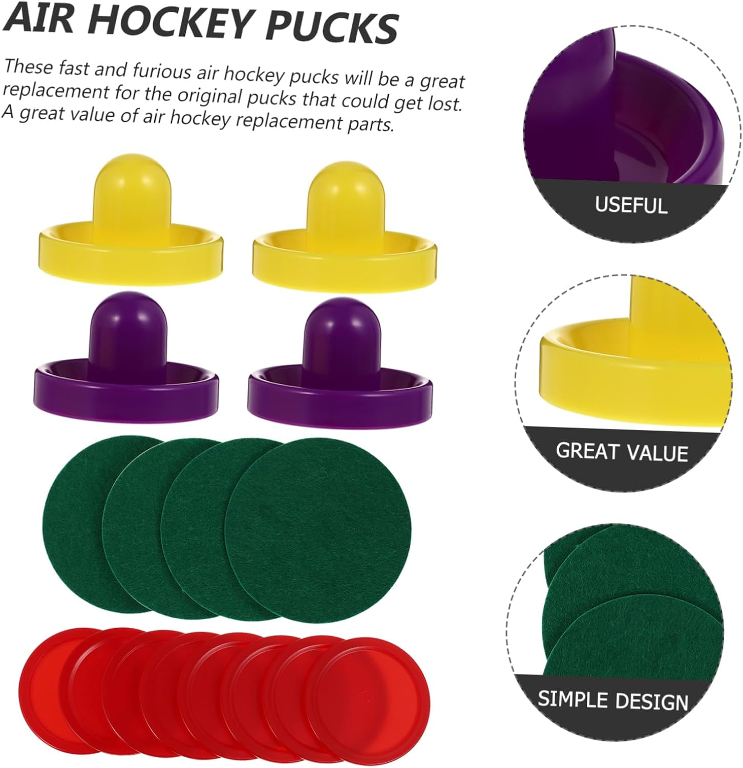 YARNOW Ice Hockey Table Toys Hockey Pucks Game and Paddles for Boys and Girls Carnival Arcade
