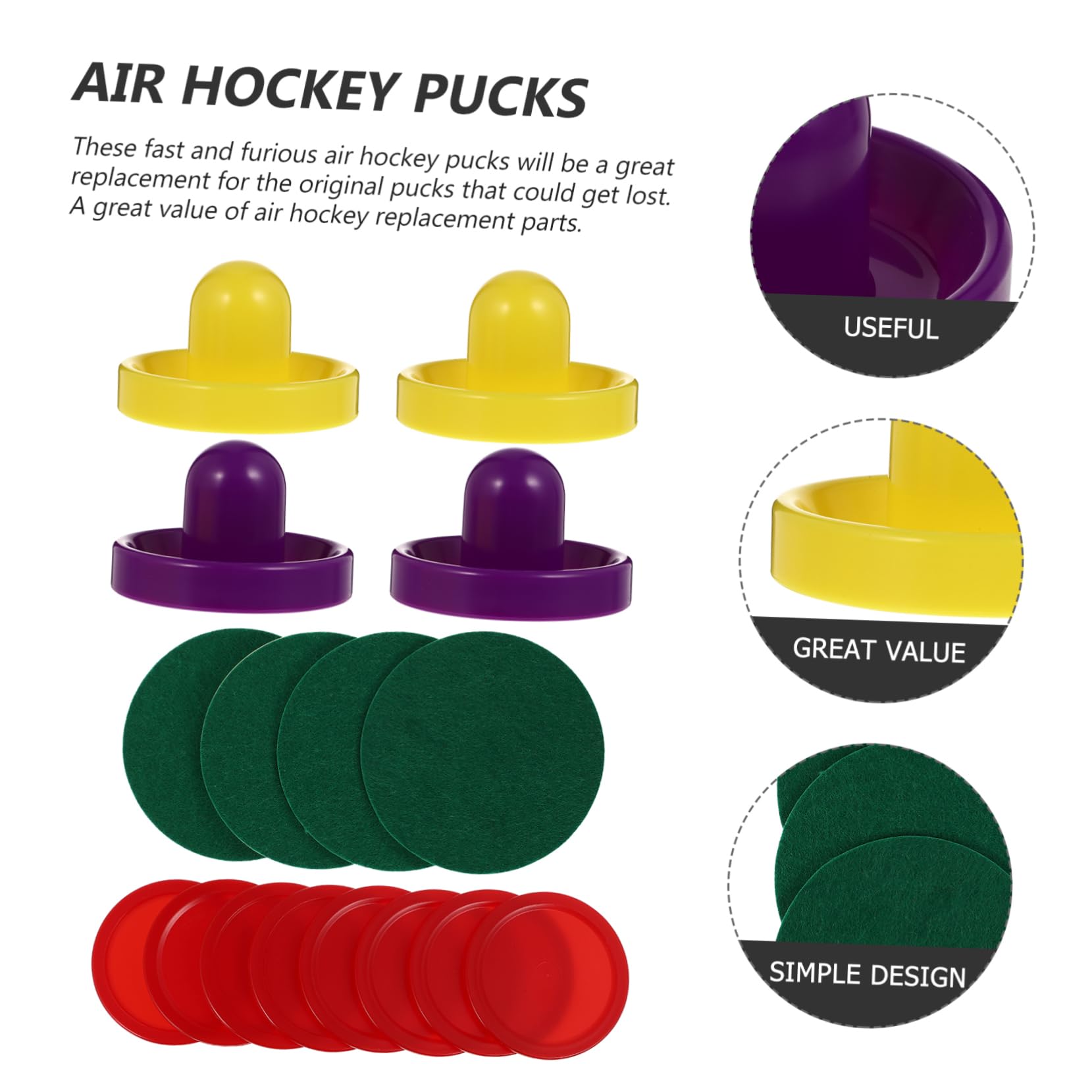 Toyvian Giocattoli Da Tavolo Da Hockey Su Ghiaccio Da Hockey Ufficiali Da Air Hockey Partita Di Hockey Su Aria Hockey Dell'aria Disco Gioco Abs