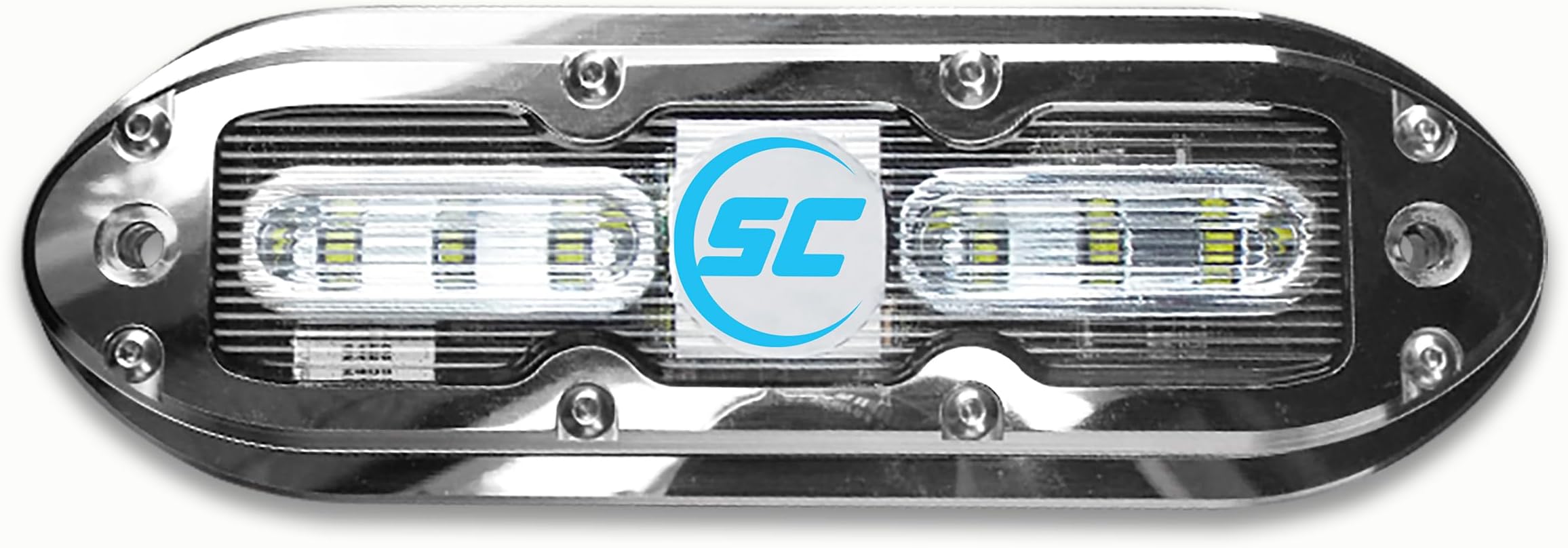 shadow-caster SCM-6 LED Underwater Boat Light - Bimini Blue - 316 Stainless Steel Housing - Polycarbonate Lens - IP68 Fully Submersible Waterproof
