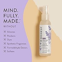 Vista 4 de The Honest Company Acondicionador desenredante para el cabello, acondicionador sin enjuague y spray fortificante, sin desgarros, sin crueldad