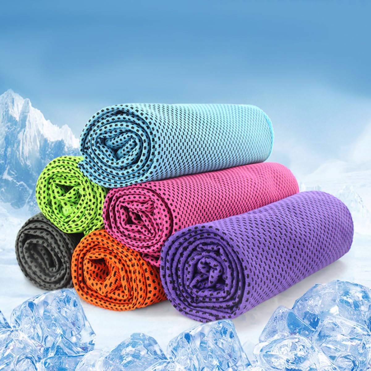 BESTonZON 9pezzi Asciugamano Sportivo Rinfrescante Asciugamano Per Sudore Da Palestra Per Yoga e Fitness Per Viaggi e Sport