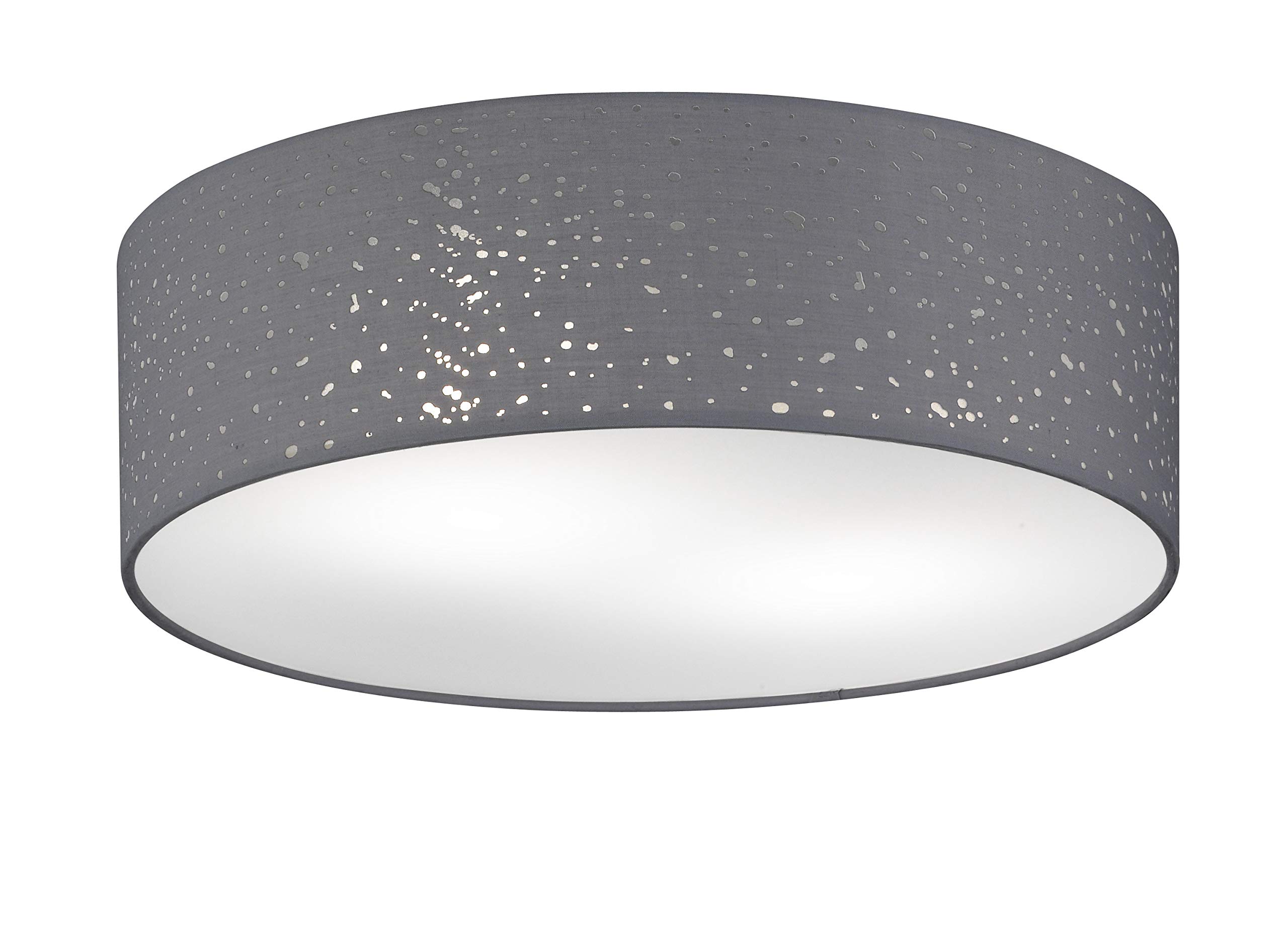 Fischer & Honsel Thor Ceiling Light, Fabric, 40 W, Grey