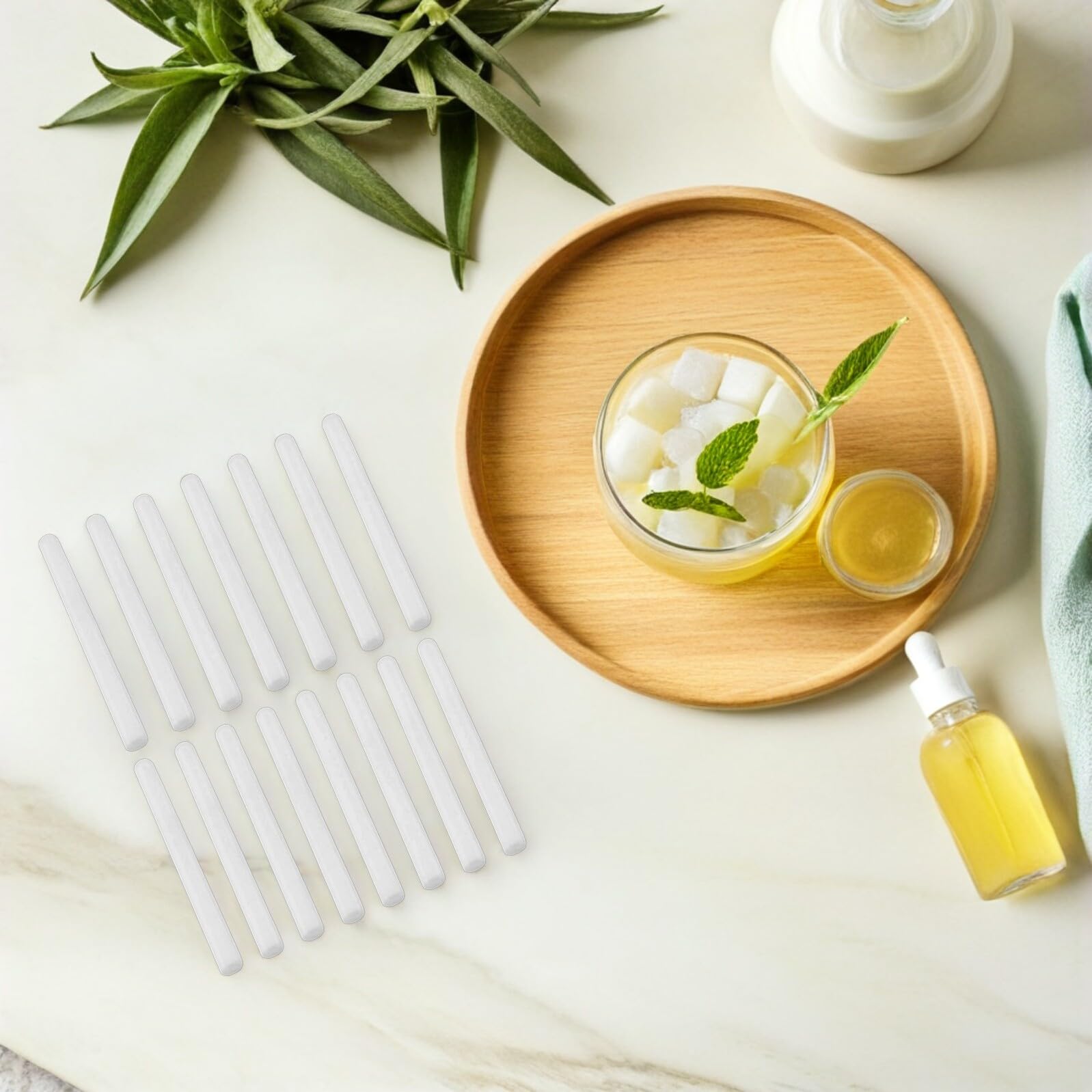 15 Bastoncini di Cotone per Diffusore Aromatico, Assorbenti D'acqua e Profumatori per Aromaterapia, per Decorazione della Stanza e Cucina
