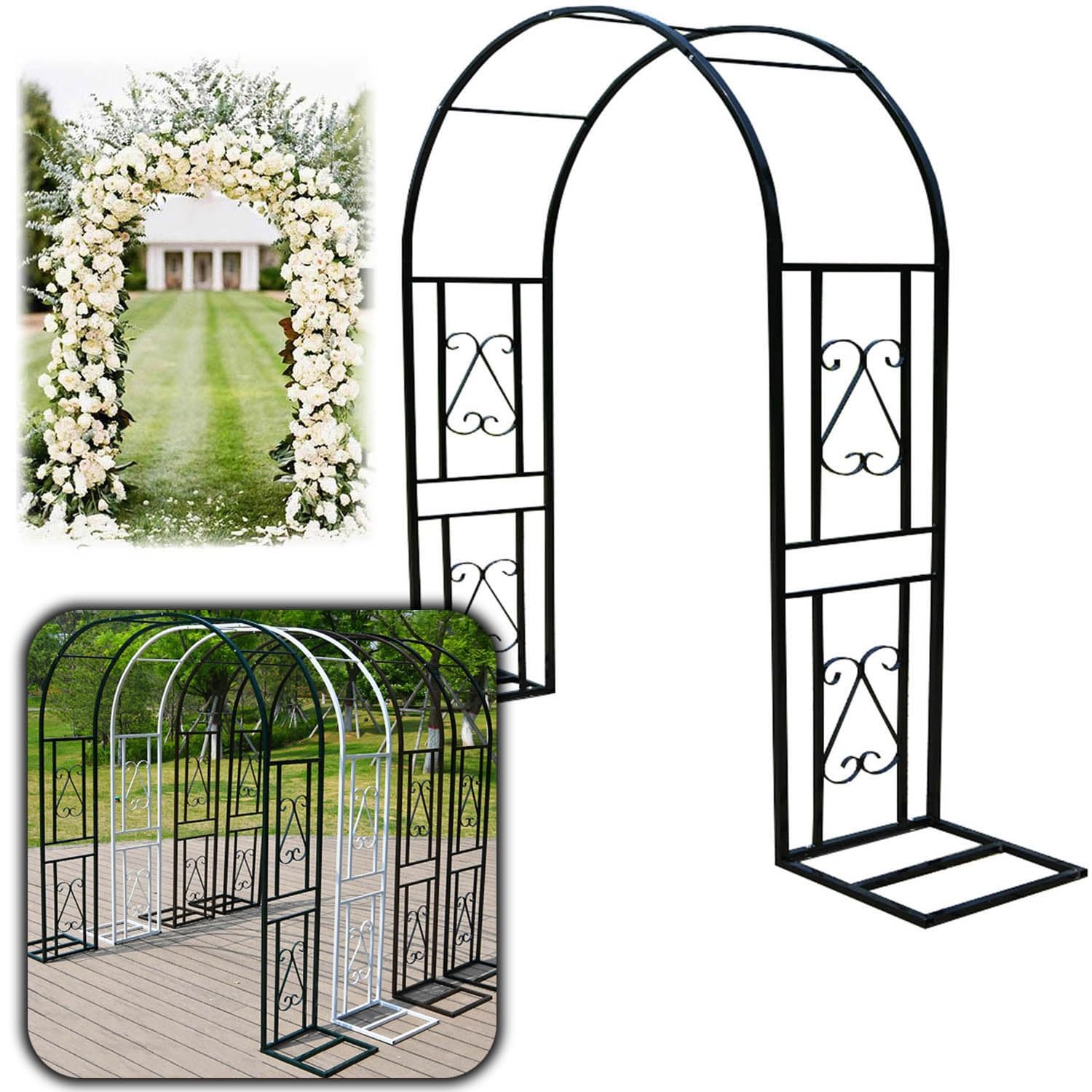 Pergola de jardin anti-effondrement pour plantes grimpantes en métal