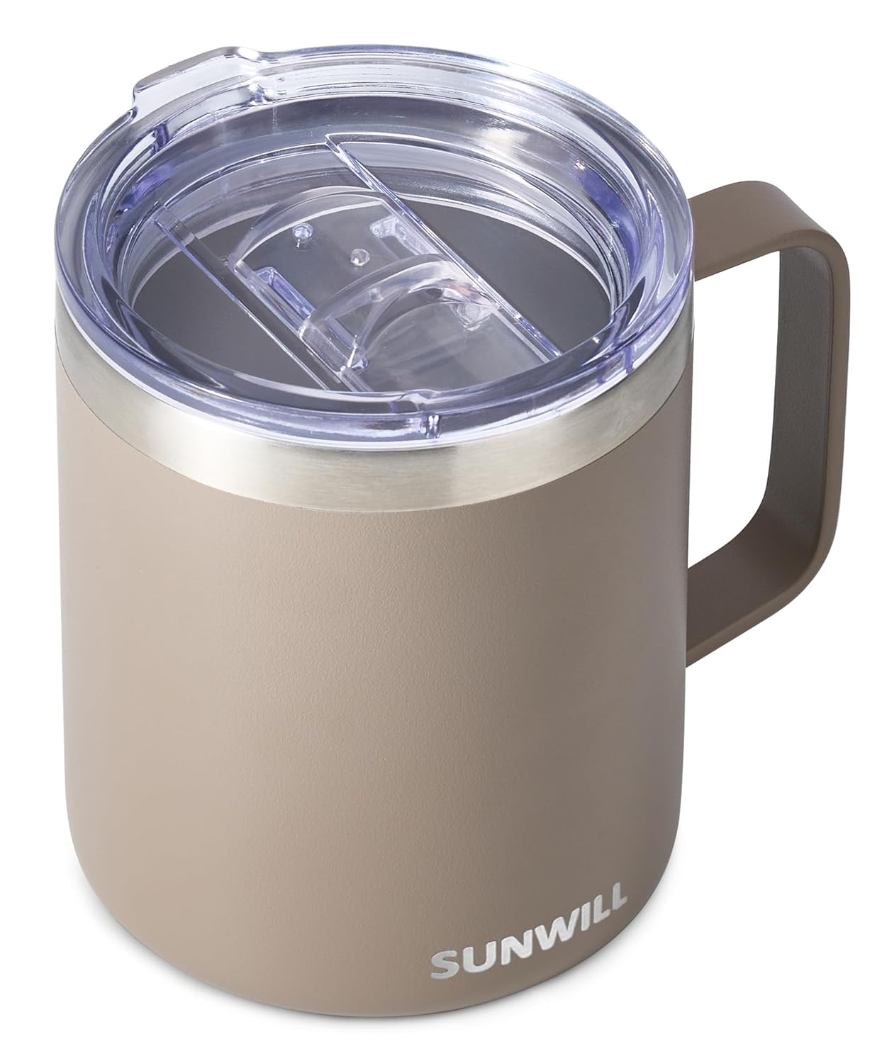 Buy SUNWILL Coffee Mug with handle and lid 14oz, Insulated Camping Mug
