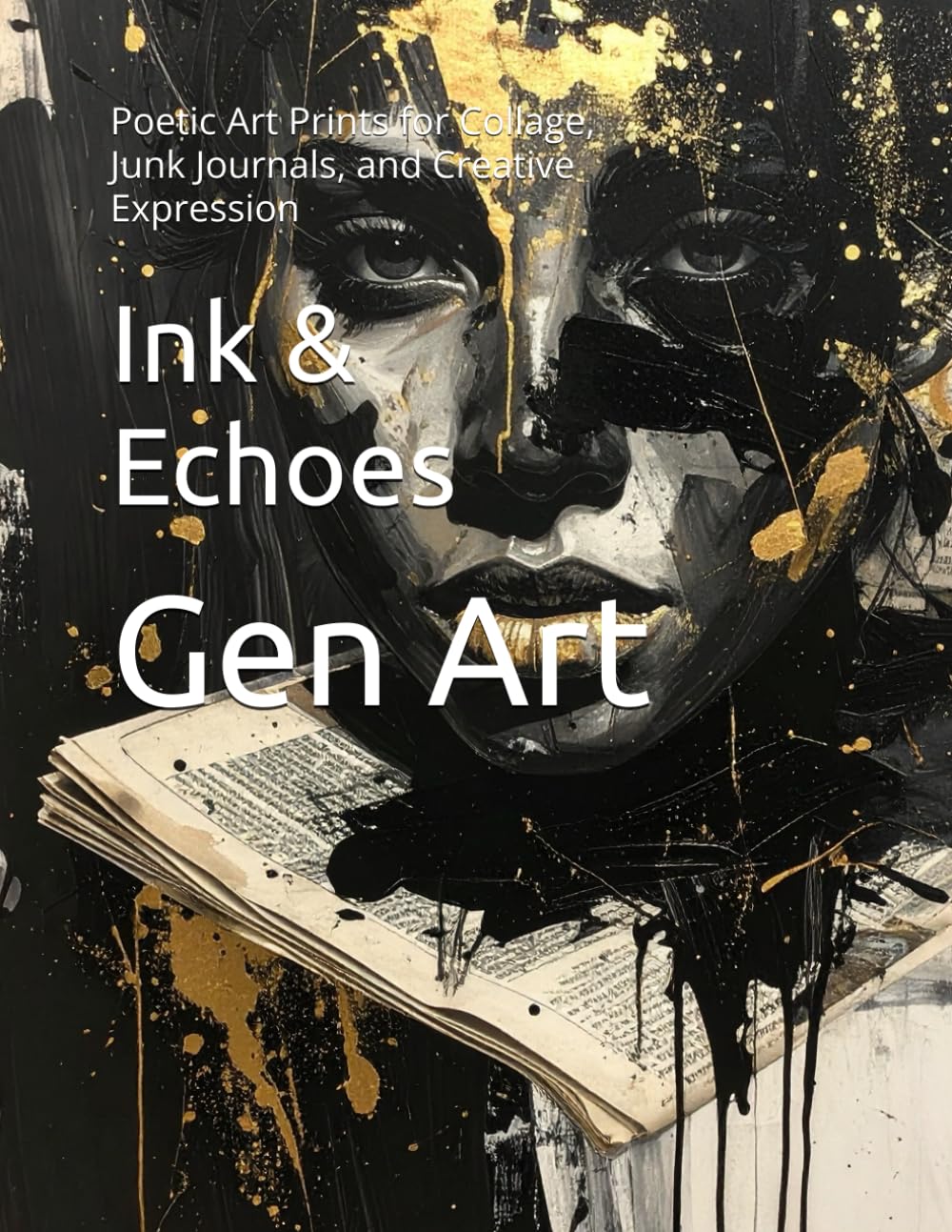 Ink & Echoes: Poetic Art Prints for Collage, Junk Journals, and Creative Expression