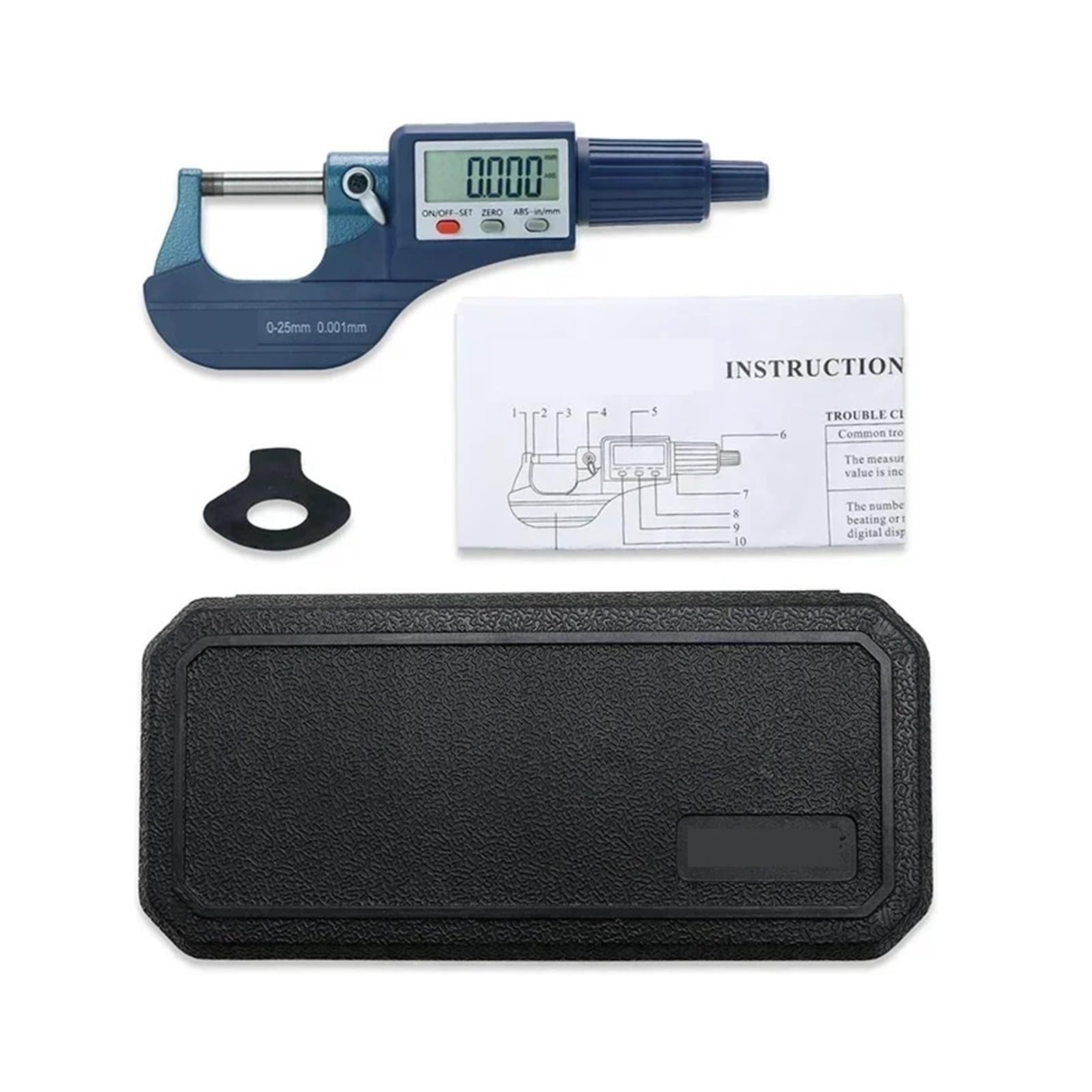Mikrometr cyfrowy z dużym ekranem 0-25 mm, elektroniczny suwmiarka cyfrowa 0,001 mm, narzędzia pomiarowe mikrometryczne Zmierz wszystko(25-50mm)