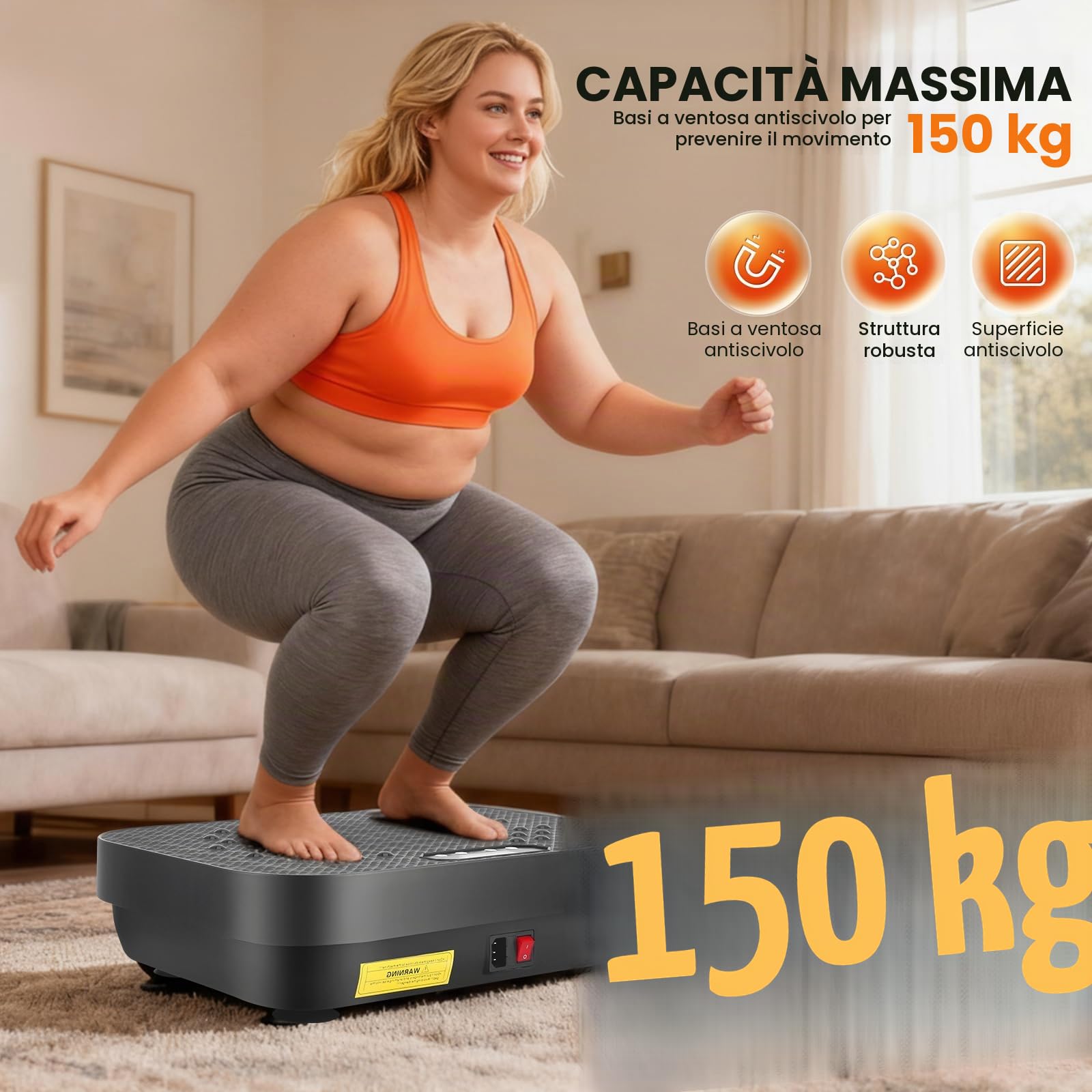 Piattaforma Vibrante, Piattaforma Oscillante Sport per Casa, Tavola Oscillante Elettrica con Telecomando, Macchina Dimagrante Fitness, Dispositivo Vibrante Sportivo per Piedi, Gambe, Fianchi, Braccia