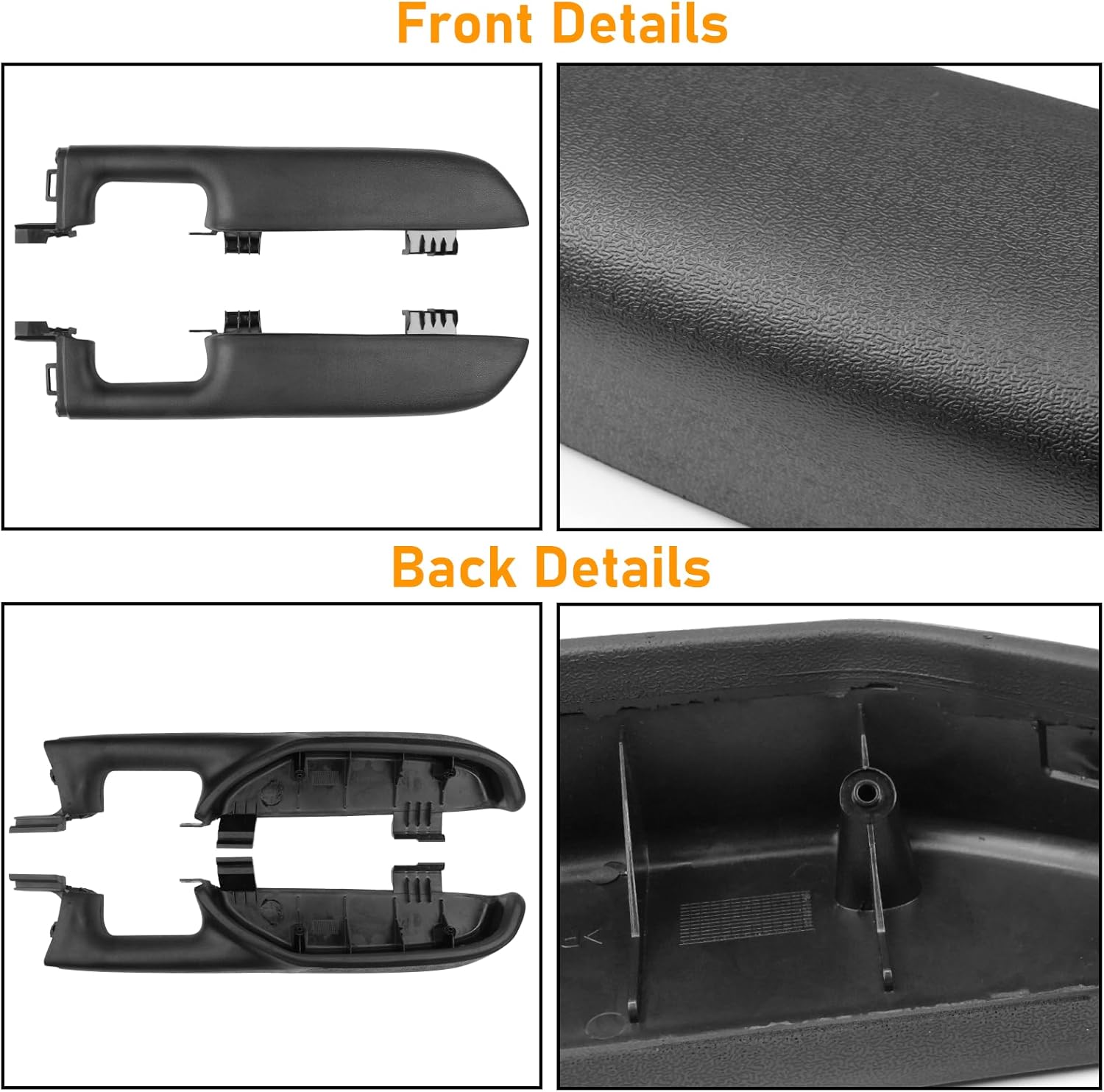 Interior Door Pull Handle Compatible with GMC Yukon Chevy Suburban Tahoe Cadillac Escalade 1999-2006,Inner Door Armrest for Front Driver & Passenger Side,Replace 88981547 88981548,Black