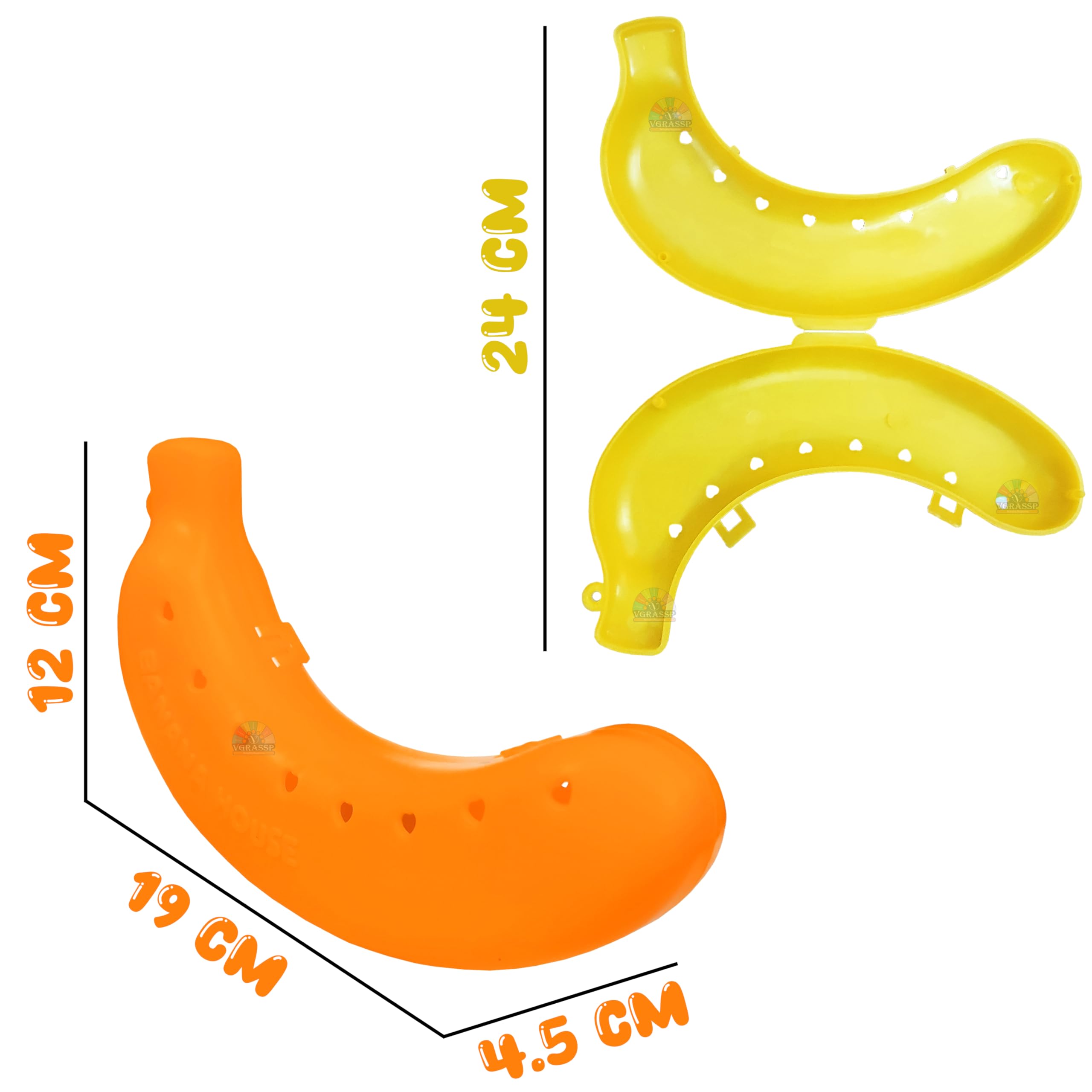 VGRASSP Pack of 2 Banana Storage Case For Kids - Banana Box For School And Outdoor - Color As Per Stock - Image 3 thumbnail