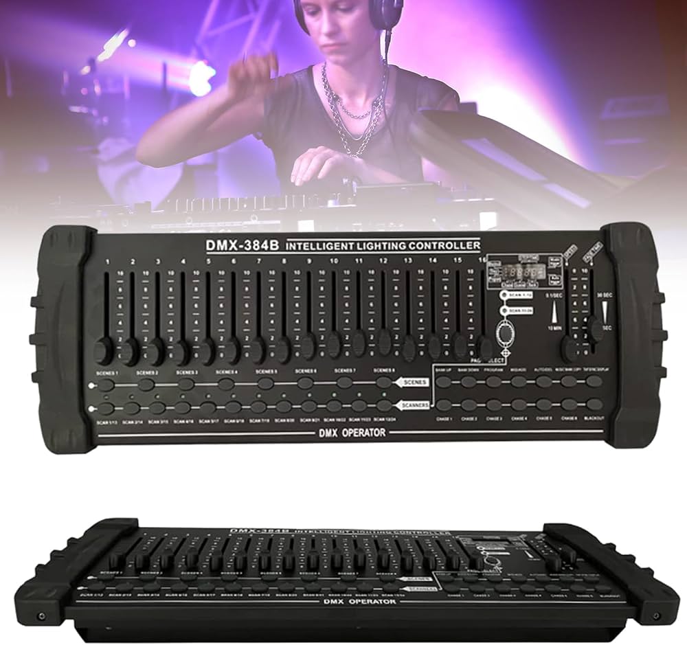 Dmx 384B Console, Dmx512 Lighting Controller, Midi Input